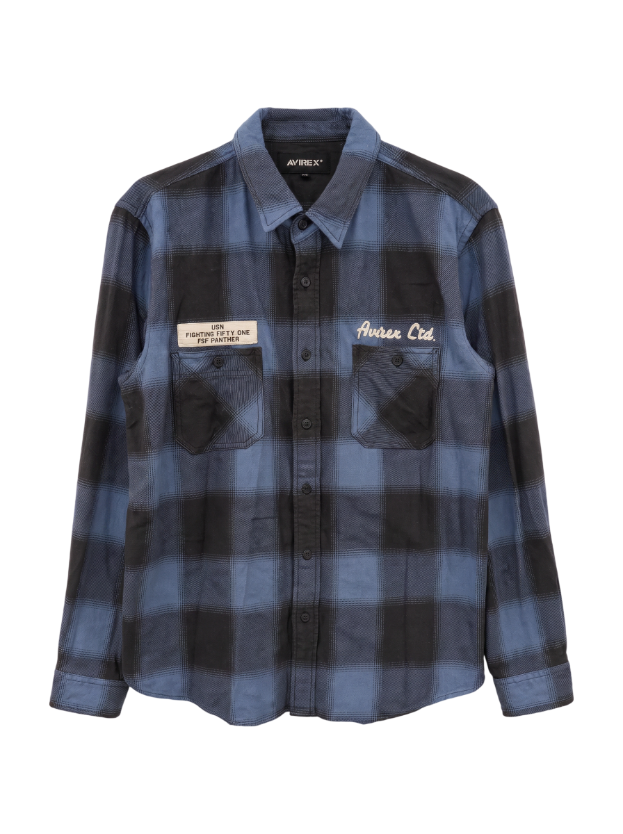 AVIREX / ネーヴァル ライト ネルシャツ/NAVAL LIGHT NELL SHIRT