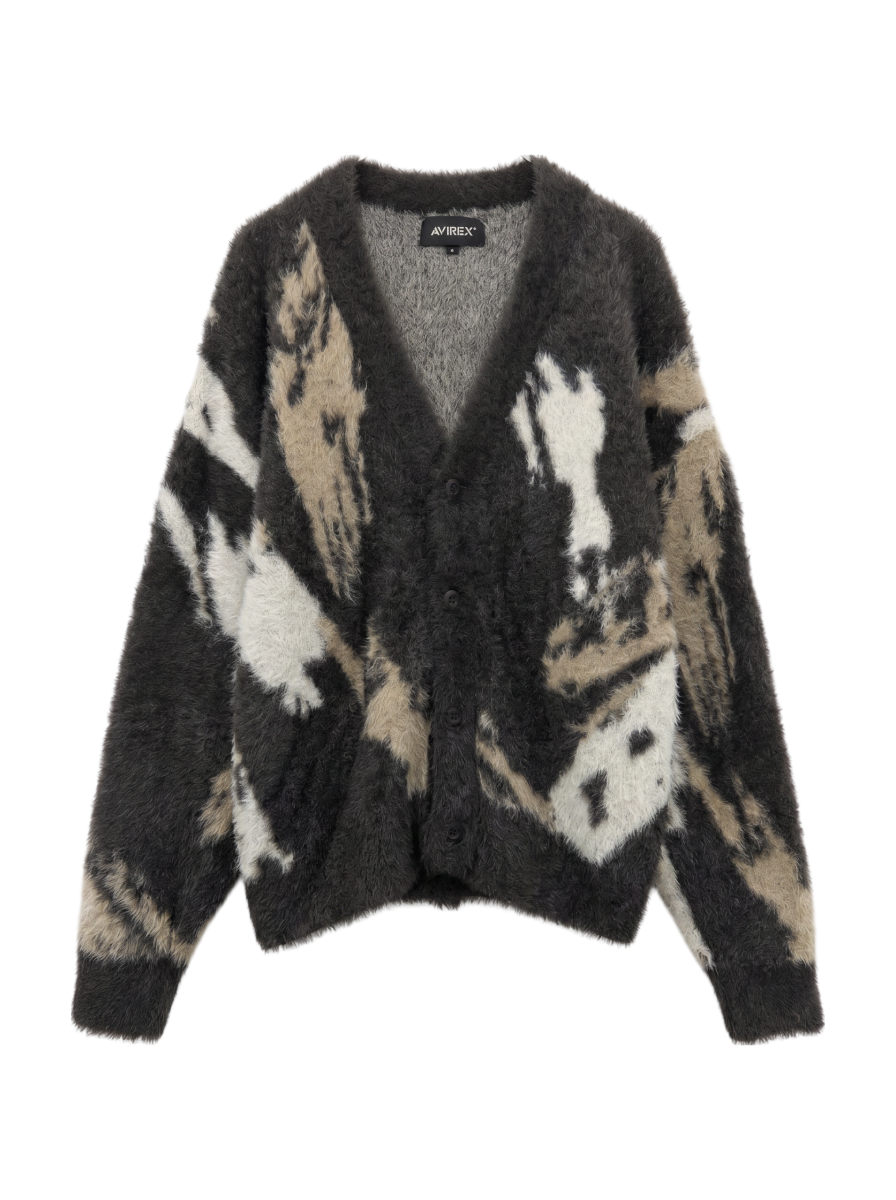 AVIREX / 【直営店限定】AVX NYLON SHAGGY CARDIGAN / ナイロン シャギー カーディガン