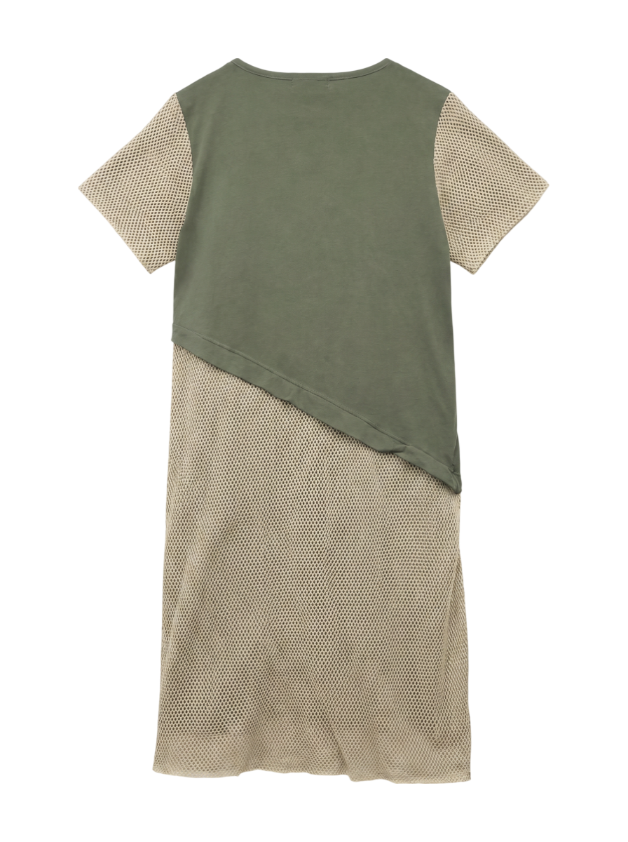 AVIREX / CUT×MESH ONEPIECE/ カットソー×メッシュ ワンピース