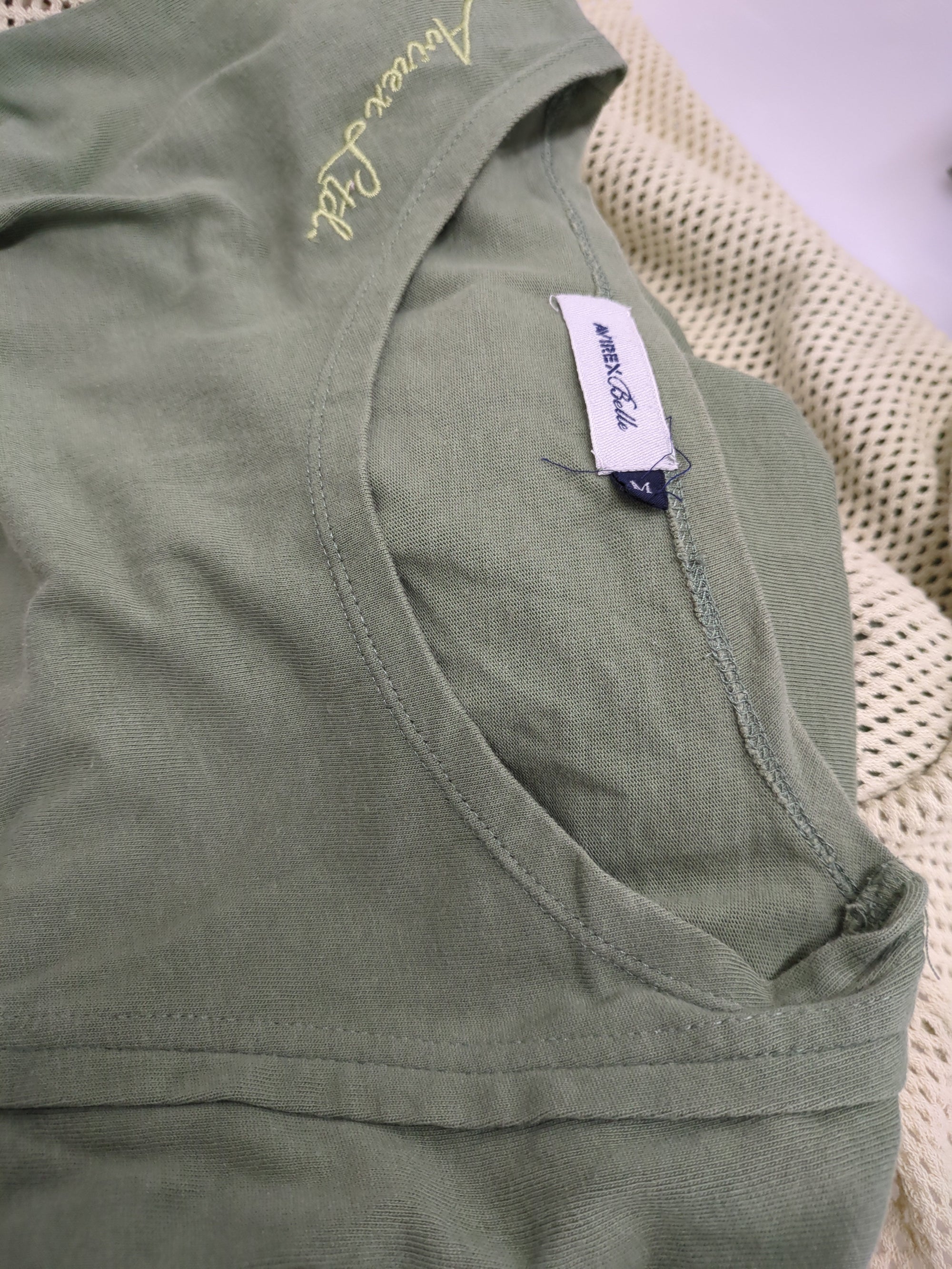 AVIREX / CUT×MESH ONEPIECE/ カットソー×メッシュ ワンピース
