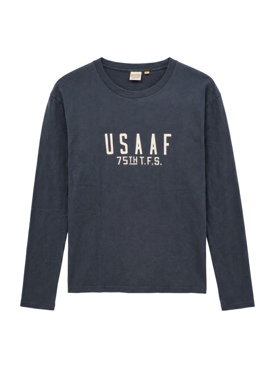 AVIREX / USAAF 75TH T.F.S. FLYING SHARKS L/S T-SHIRT