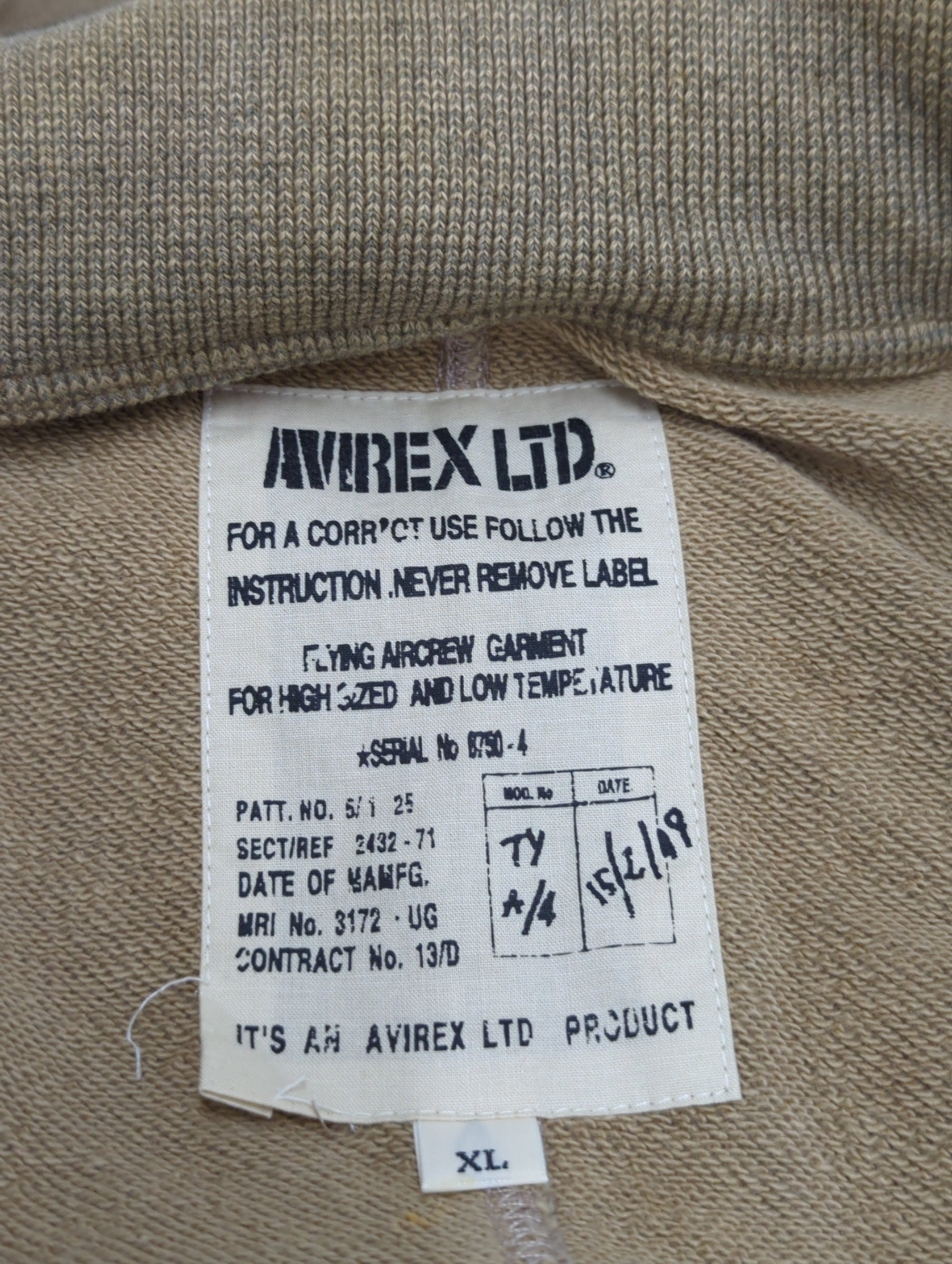 AVIREX / M-65 MOD. SWEAT JACKET
