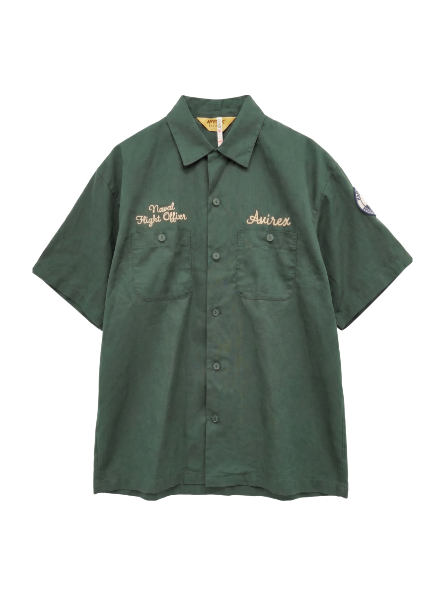 AVIREX / LINEN/COTTON PENSACOLA WORK SHIRT