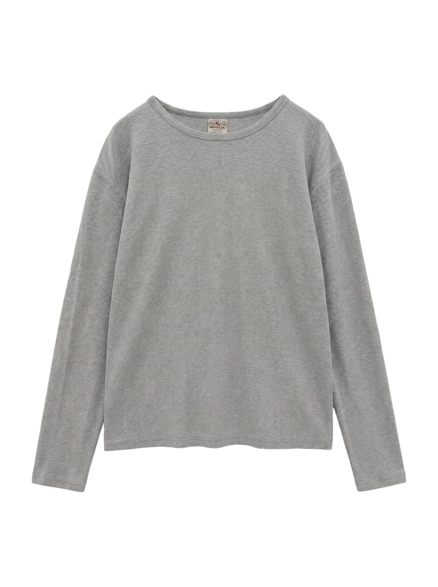 AVIREX / 《DAILY/デイリー》RIB L/S CREW NECK T-SHIRT/リブ 長袖 クルーネック Tシャツ デイリーウェア