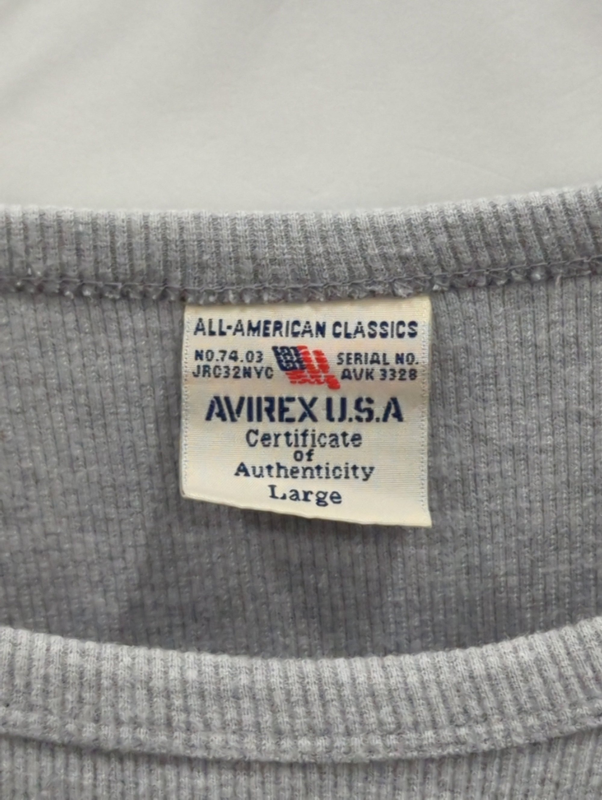 AVIREX / 《DAILY/デイリー》RIB L/S CREW NECK T-SHIRT/リブ 長袖 クルーネック Tシャツ デイリーウェア