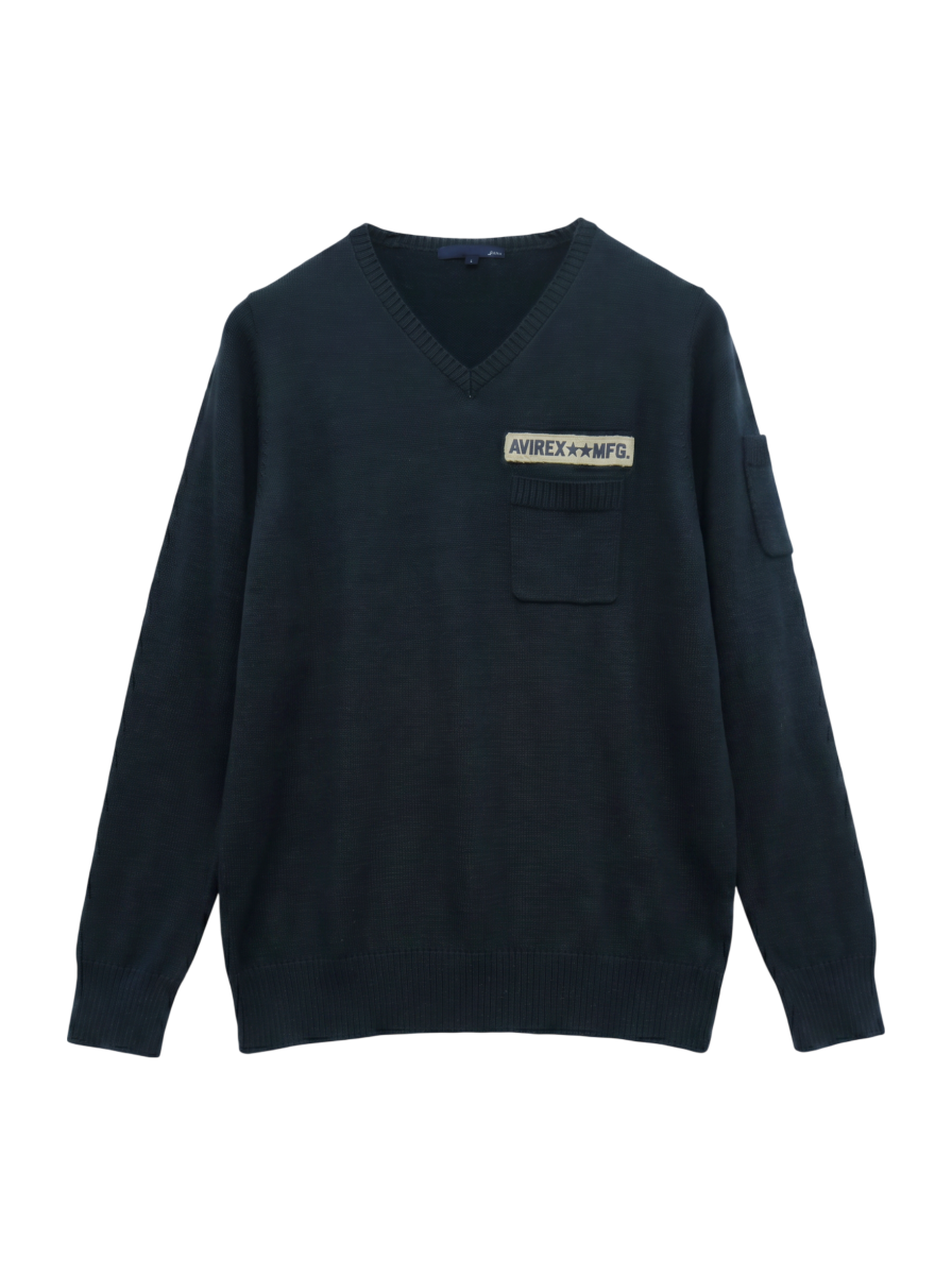 AVIREX / AVIREX/アヴィレックス/ウイメンズ ウォッシャブル ファティーグ プルオーバー ニット/FATIGUE PULL OVER KNIT