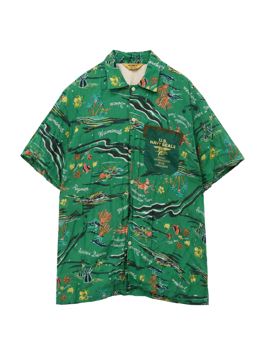 AVIREX / SH SS CUSTOM HAWAIIAN SH NAVY