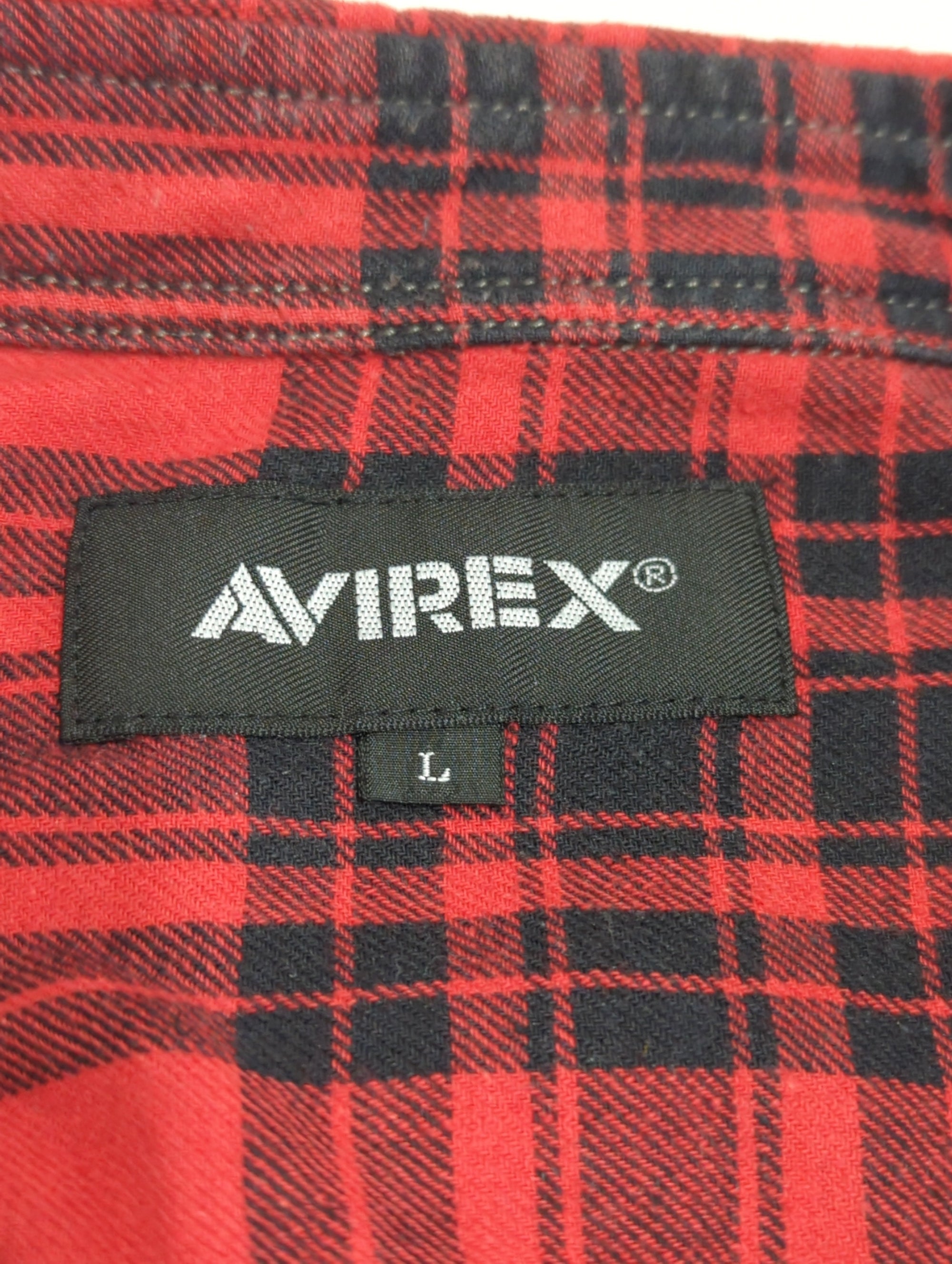 AVIREX / コットンリネン チェック エンブロイダリー シャツ / L/S COTTON LINEN CHECK ENB SHIRT