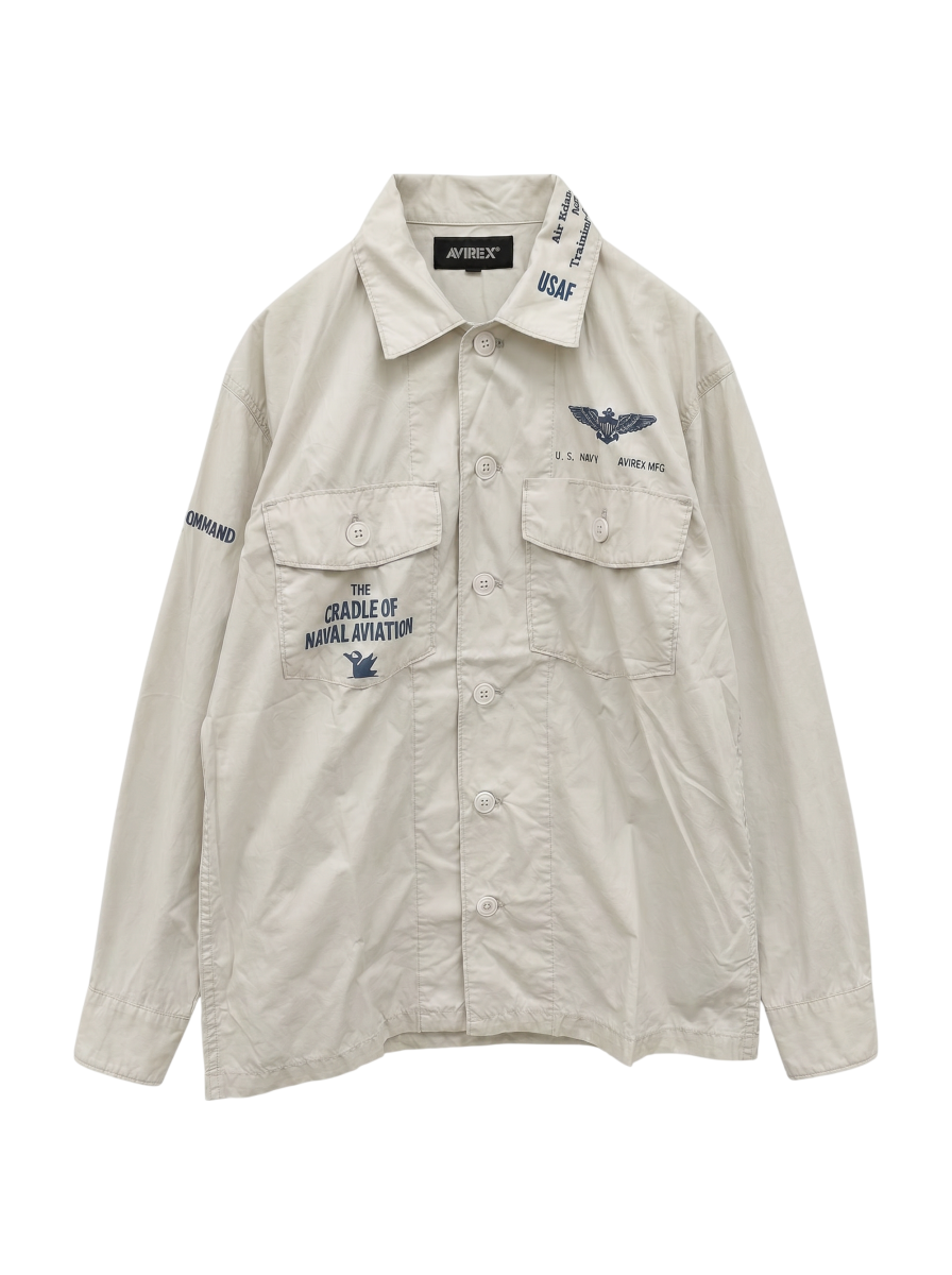 AVIREX / USN TYPEWRIGHTER FATIGUE LONG SLEEVE SHIRT / USN タイプライター ファティーグ 長袖 シャツ