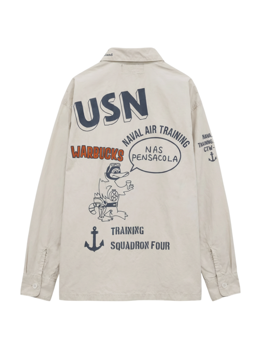 AVIREX / USN TYPEWRIGHTER FATIGUE LONG SLEEVE SHIRT / USN タイプライター ファティーグ 長袖 シャツ