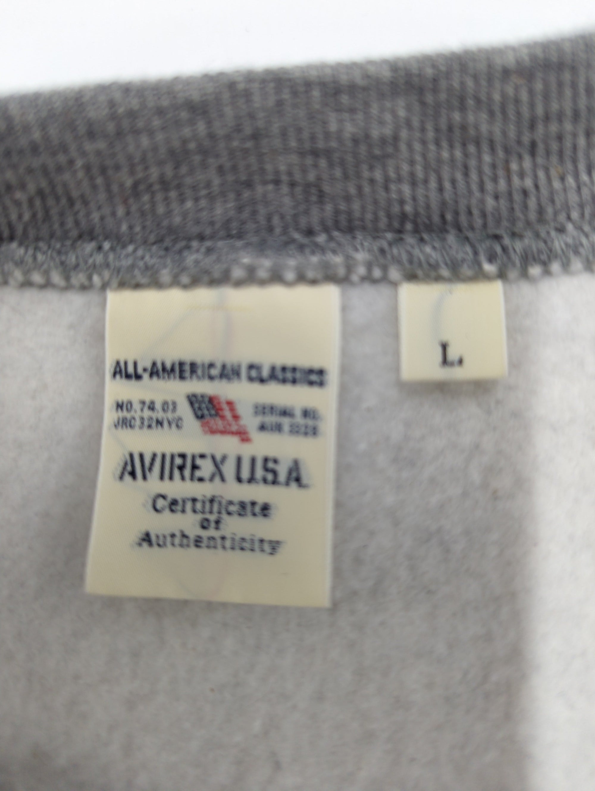AVIREX / HB CREW NECK SWEAT