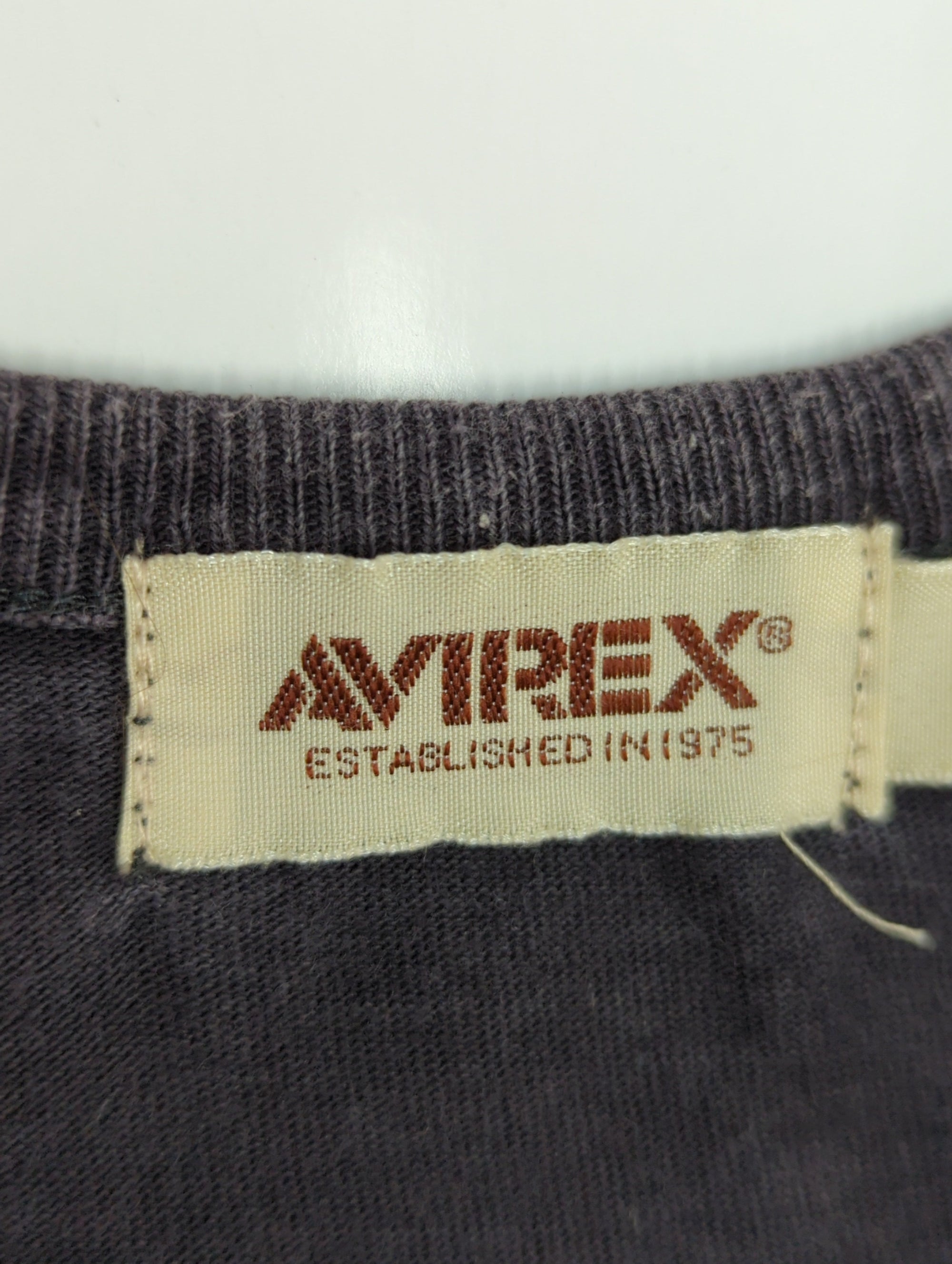 AVIREX / オーバーダイド ヘンリーネック フラッグ Tシャツ/OVER DYED HENLY NECK FLAG T-SHIRT