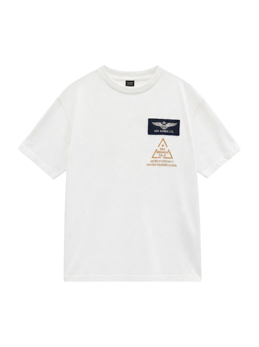 AVIREX / トップガン パッチ&プリントTシャツ/TOP GUN PATCH&PRINT T-SHIRT