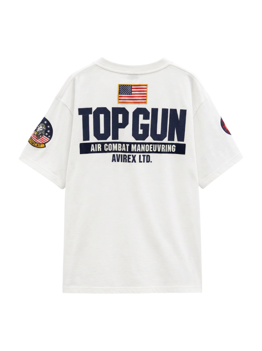 AVIREX / トップガン パッチ&プリントTシャツ/TOP GUN PATCH&PRINT T-SHIRT