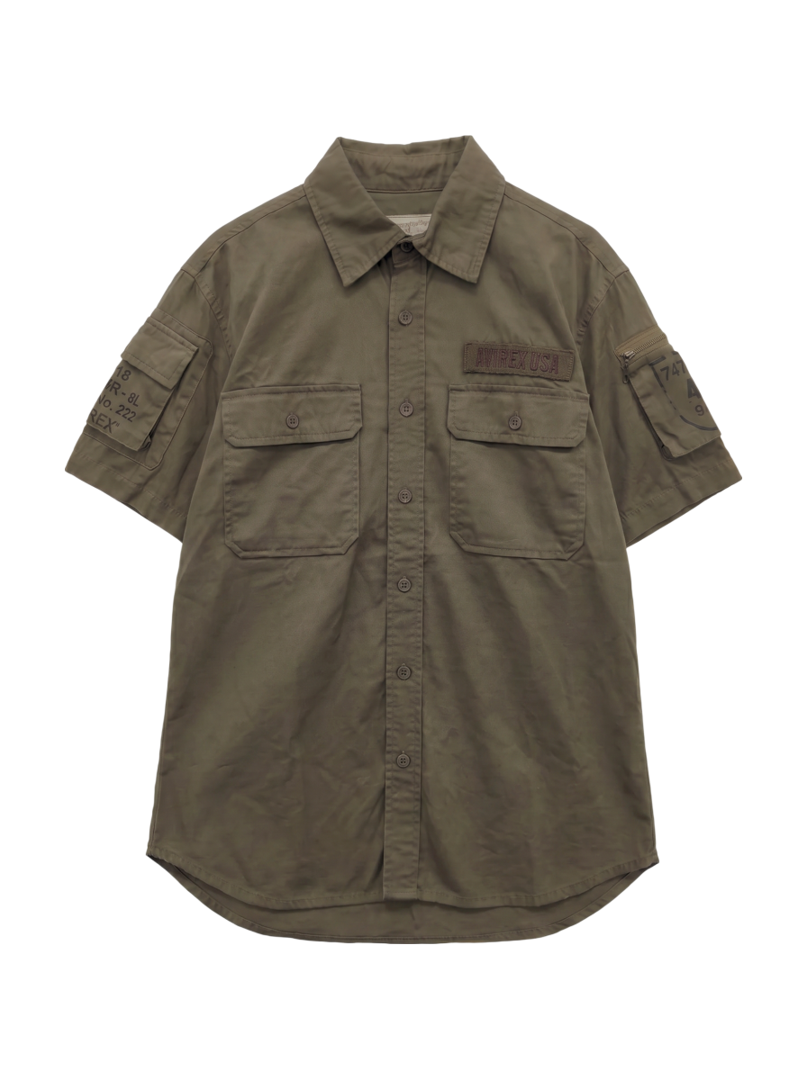 AVIREX / 半袖ファティーグ カーキシャツ/S/S FATIGUE KHAKI SHIRT