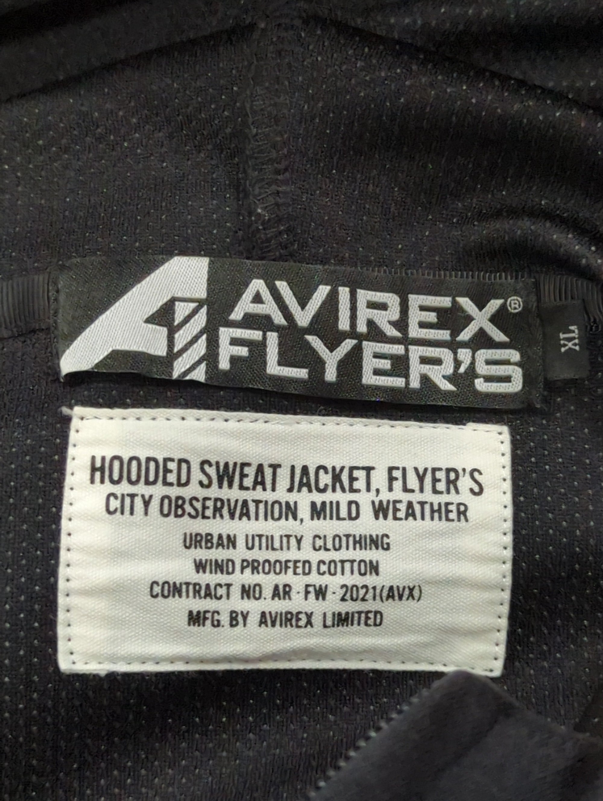 AVIREX / 【AVIREX FLYER'S】スウェット パーカー/ L/S SWEAT PARKA/AF