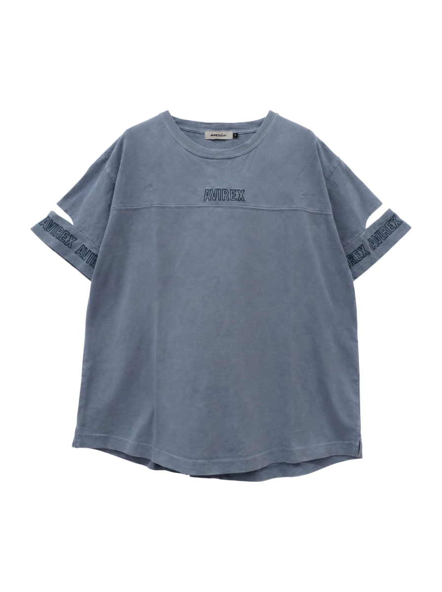 AVIREX / FADE WASH CUFFS OPEN EMBROIDERY TOPS/Tシャツ/AVIREX