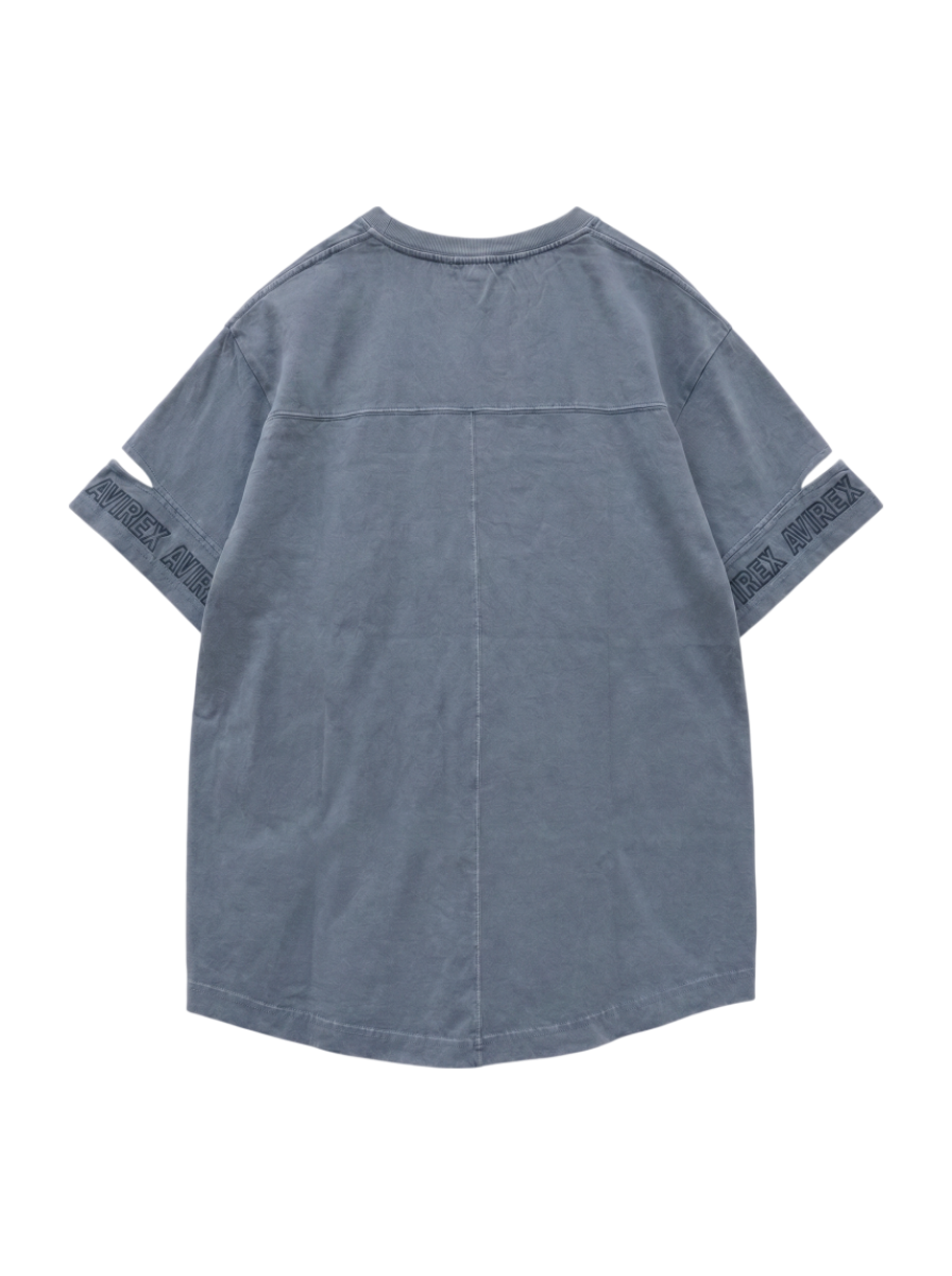 AVIREX / FADE WASH CUFFS OPEN EMBROIDERY TOPS/Tシャツ/AVIREX