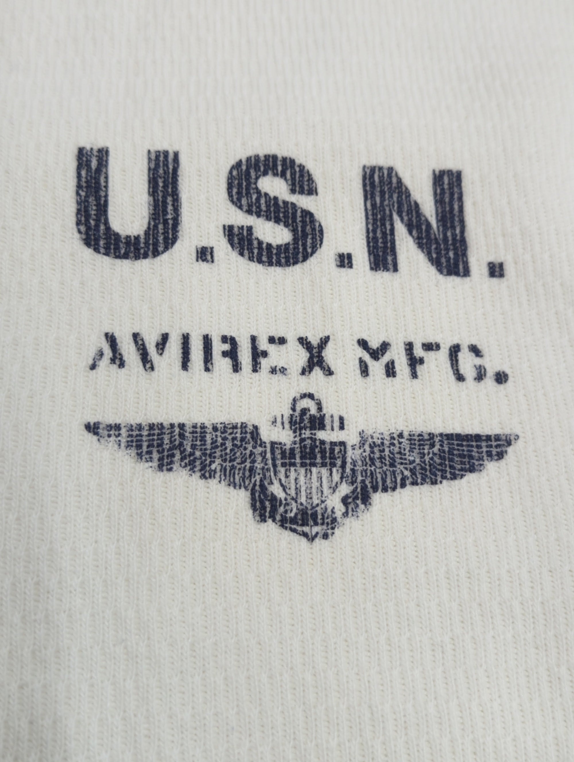 AVIREX / NAVAL L/S WAFFLE T-SHIRT