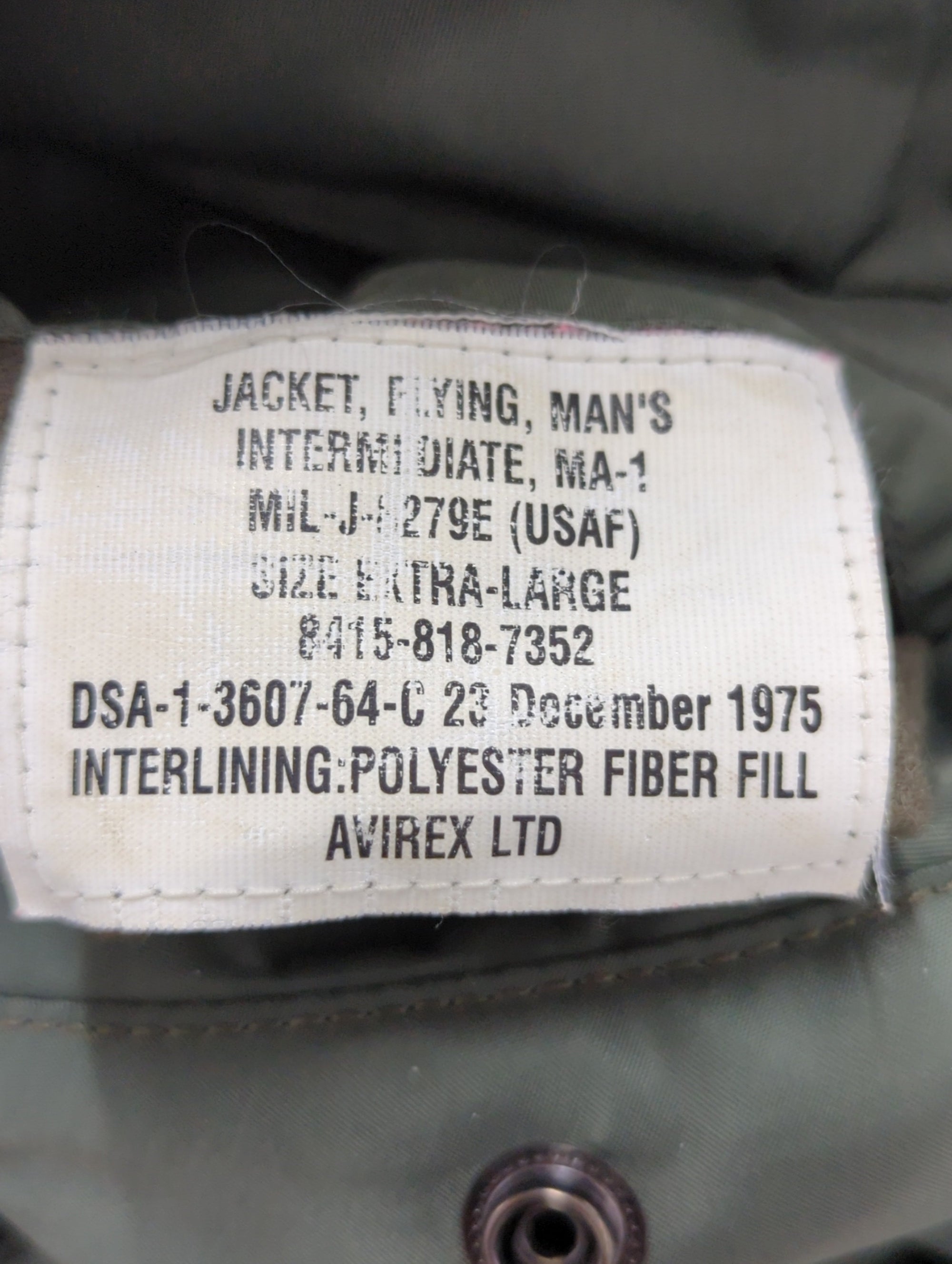 AVIREX / avirex/アヴィレックス/メンズ/MA-1 COMMERCIAL LOGO/MA-1 コマーシャル ロゴ