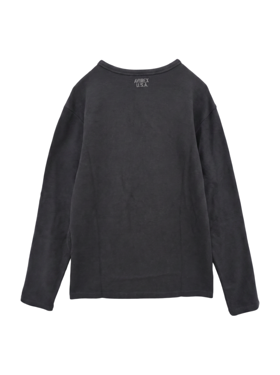AVIREX / 《DAILY/デイリー》RIB L/S CREW NECK T-SHIRT/リブ 長袖 クルーネック Tシャツ デイリーウェア