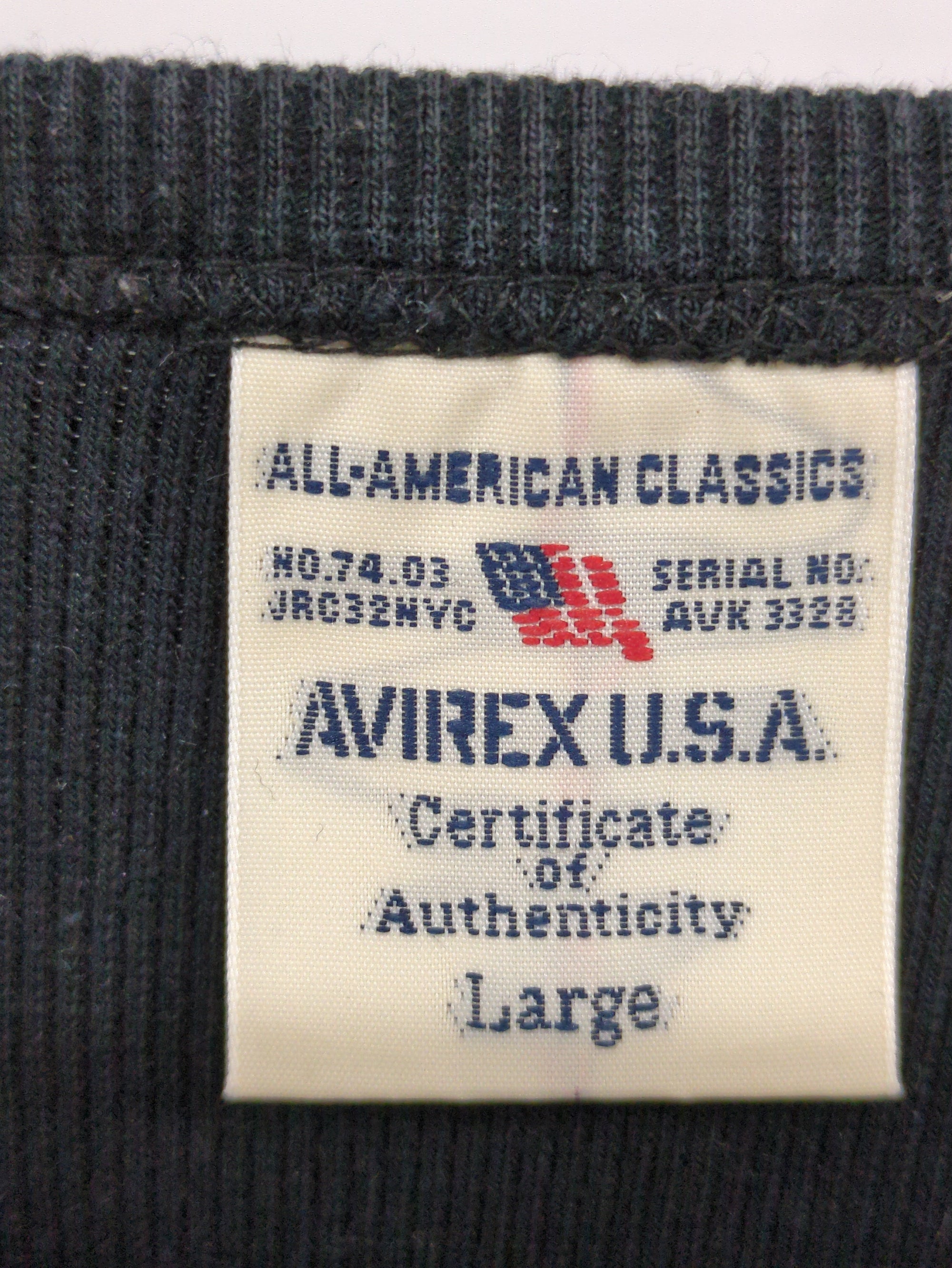 AVIREX / 《DAILY/デイリー》RIB L/S CREW NECK T-SHIRT/リブ 長袖 クルーネック Tシャツ デイリーウェア