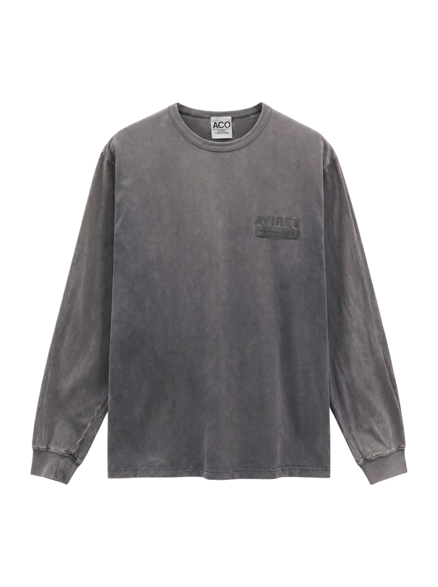 AVIREX / 《CROSSOVER》FADED WASH LONGSLEEVE T-SHIRT / フェイデッド ウォッシュ 長袖Tシャツ