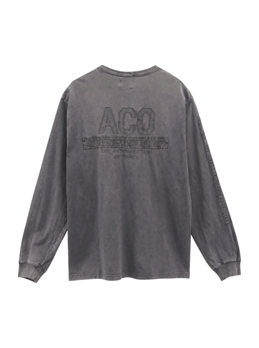 AVIREX / 《CROSSOVER》FADED WASH LONGSLEEVE T-SHIRT / フェイデッド ウォッシュ 長袖Tシャツ