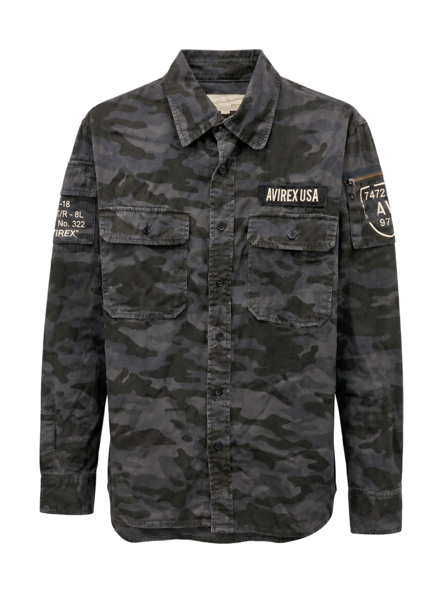 AVIREX / AVIREX/アヴィレックス/FATIGUE KHAKI SHIRT/長袖ファティーグ カーキ シャツ