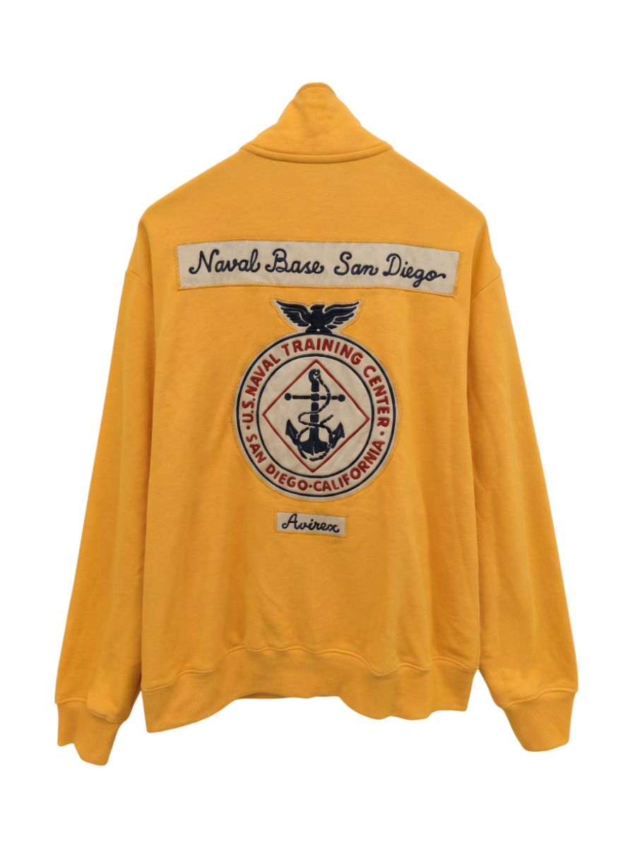 AVIREX / L/S STAND ZIP NAVAL PATCH / スタンドジップ ネーヴァル パッチ