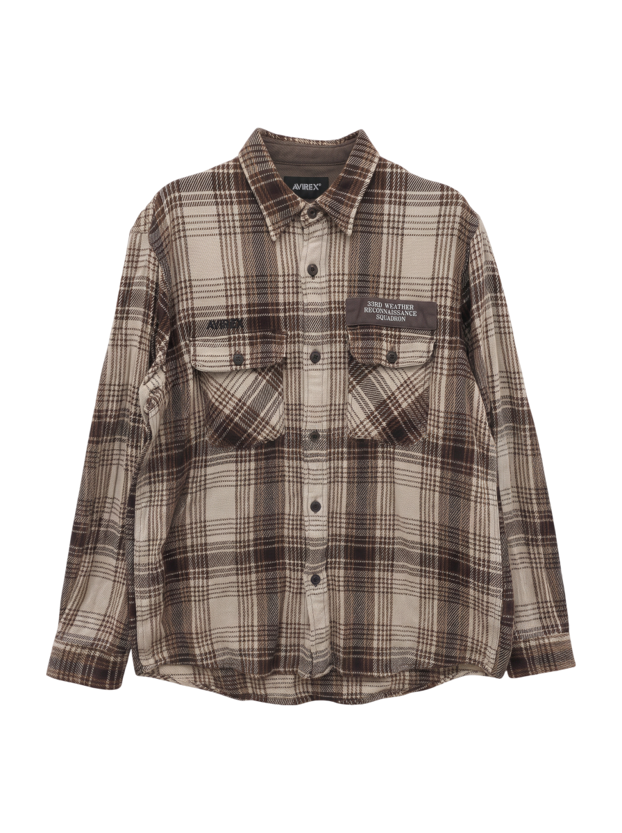 AVIREX / チェックシャツ ハリケーン ハンター/L/S CHECK SHIRT HURRICANE HUNTER