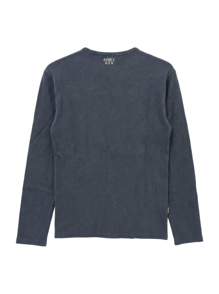 AVIREX / 《DAILY》RIB L/S V-NECK T-SHIRT/リブ 長袖 ブイネック Tシャツ デイリーウェア