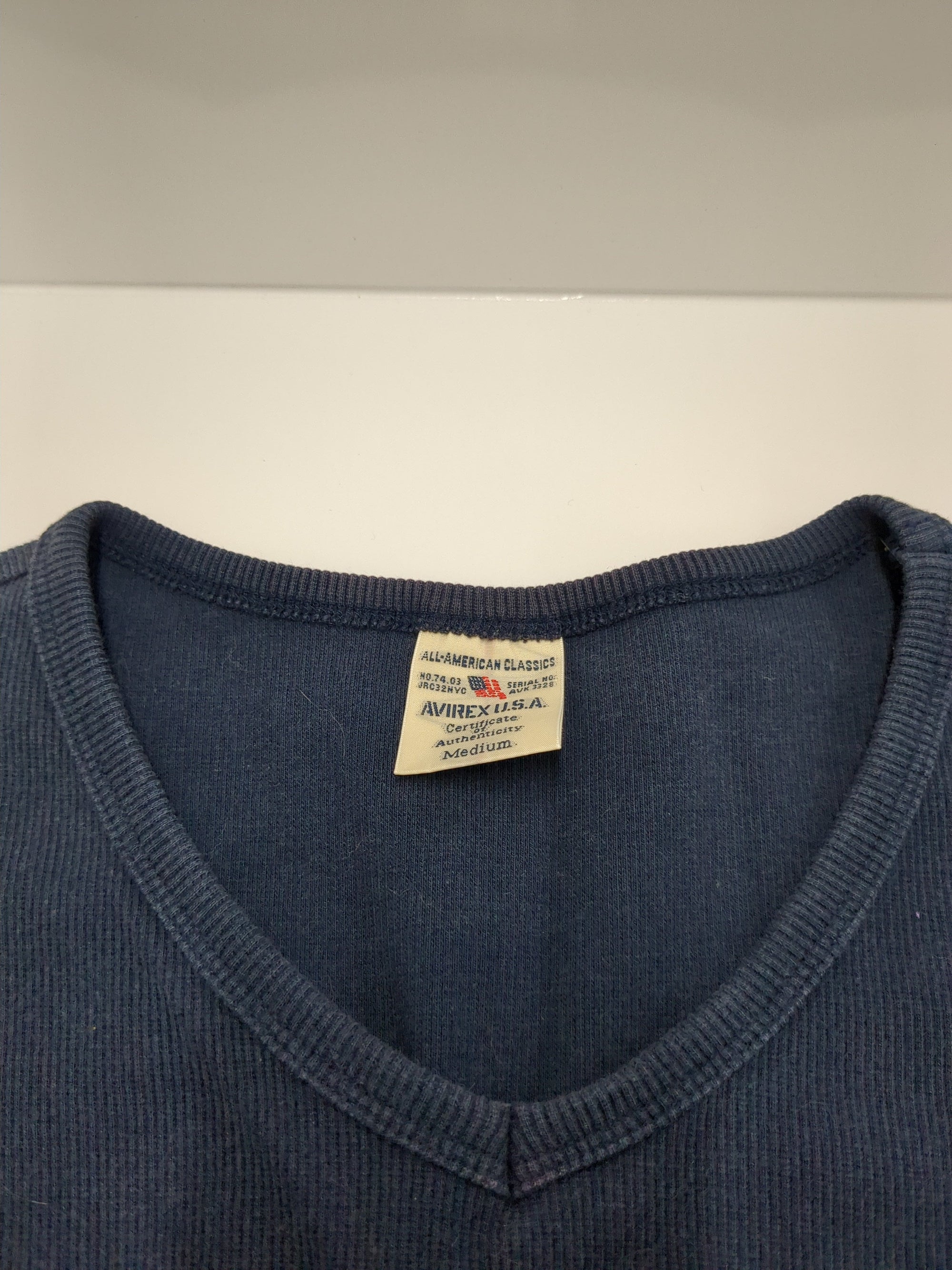AVIREX / 《DAILY》RIB L/S V-NECK T-SHIRT/リブ 長袖 ブイネック Tシャツ デイリーウェア