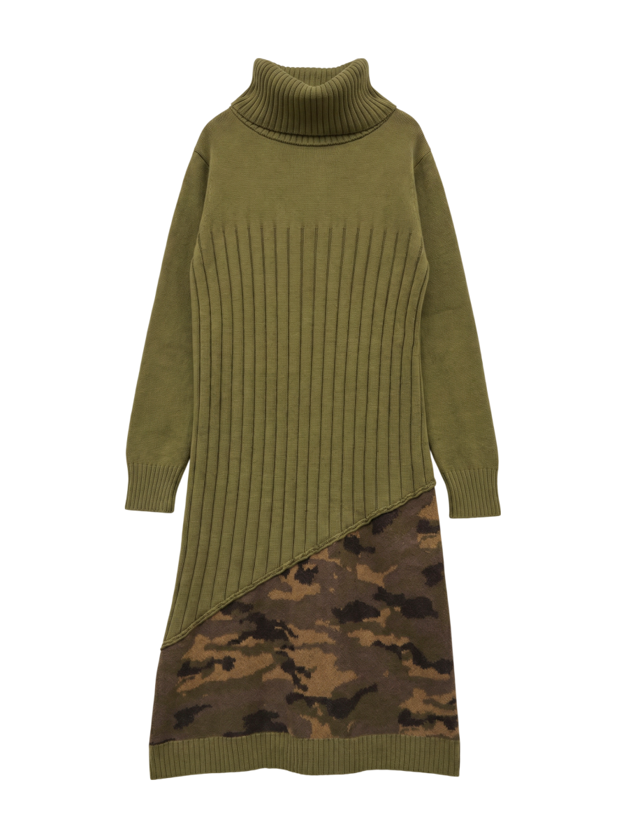 AVIREX / TURTLE SWITCHING CAMO KNIT ONEPIECE/ タートル スウィッチング カモ ニット ワンピース