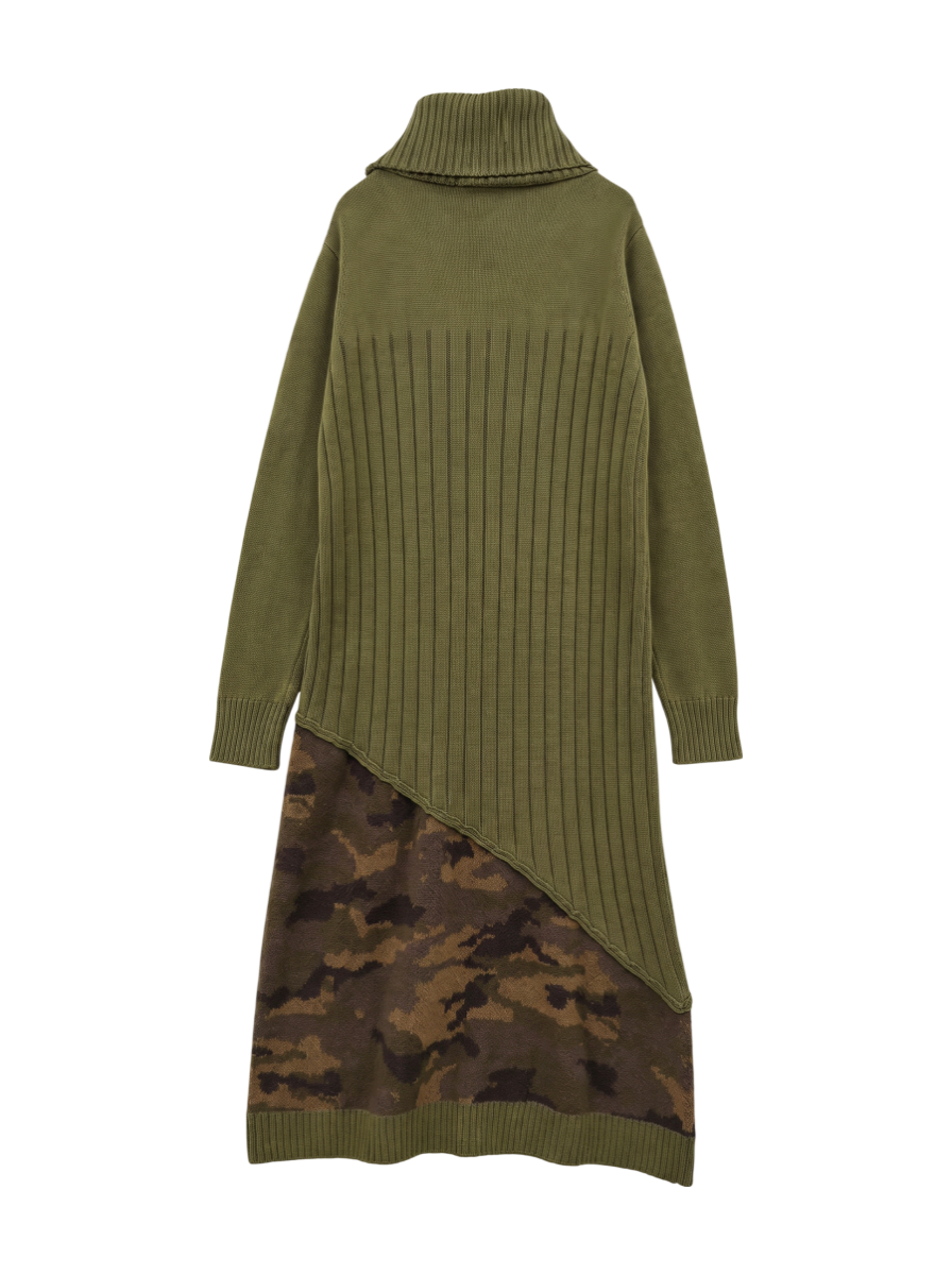 AVIREX / TURTLE SWITCHING CAMO KNIT ONEPIECE/ タートル スウィッチング カモ ニット ワンピース