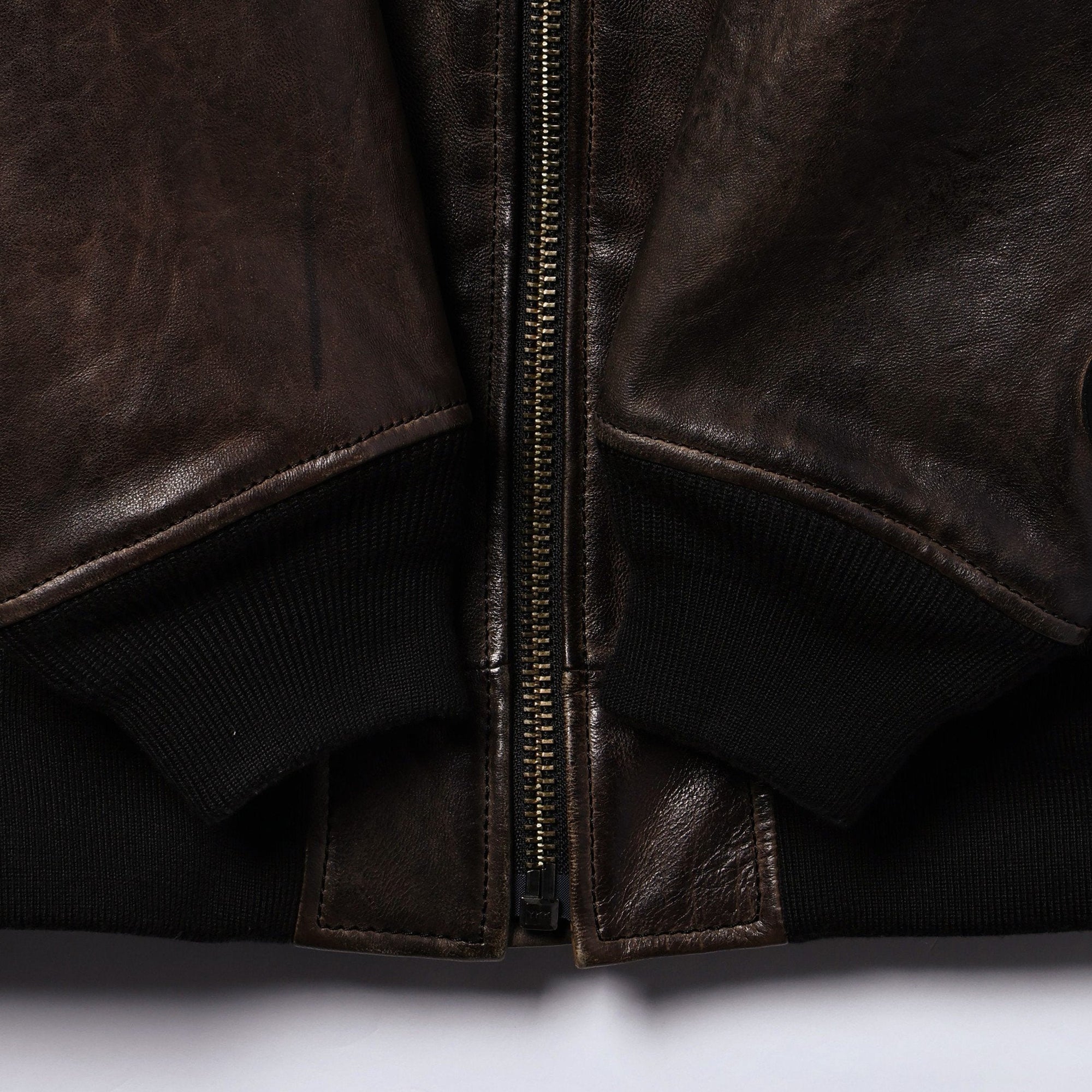 AVIREX / 《COLLECTION》AGED LEATHER TYPE MA-1 JACKET WEST POI