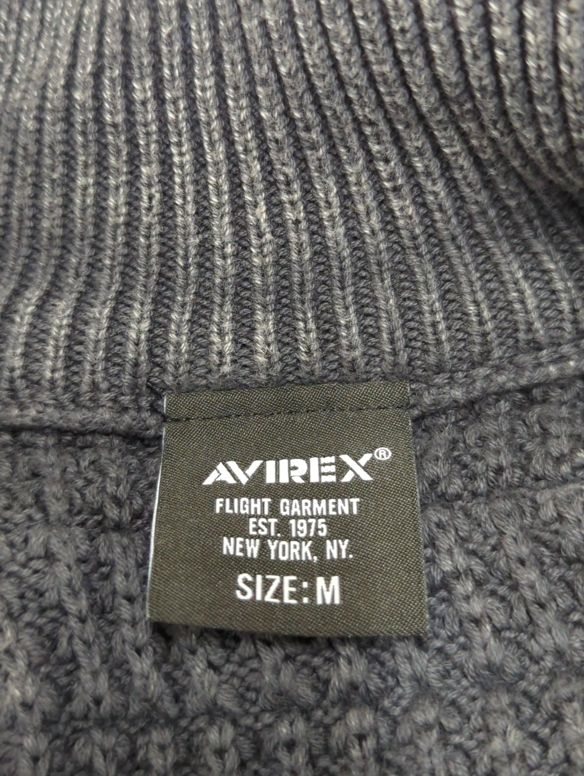AVIREX / 《直営店限定》FADE WASH COMMAND ZIP UP KNIT / フェイドウォッシュ コマンド ジップアップ ニット
