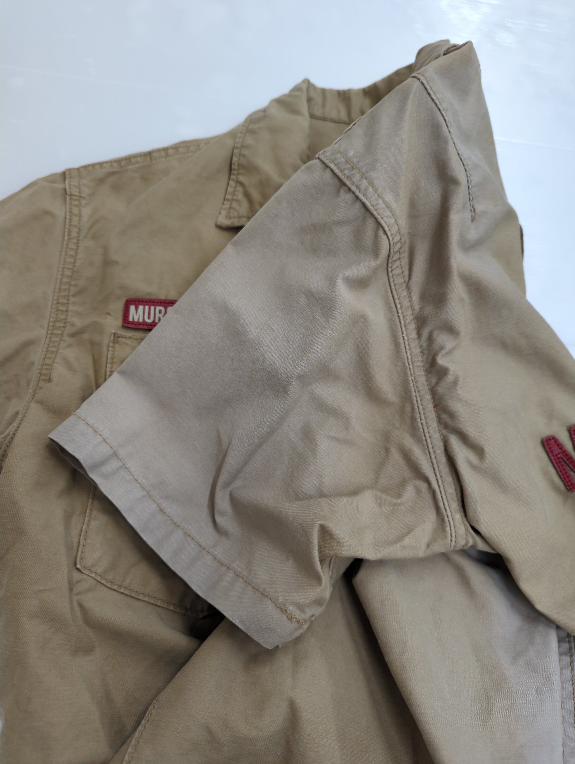 AVIREX / LEATHER PATCH SHIRT