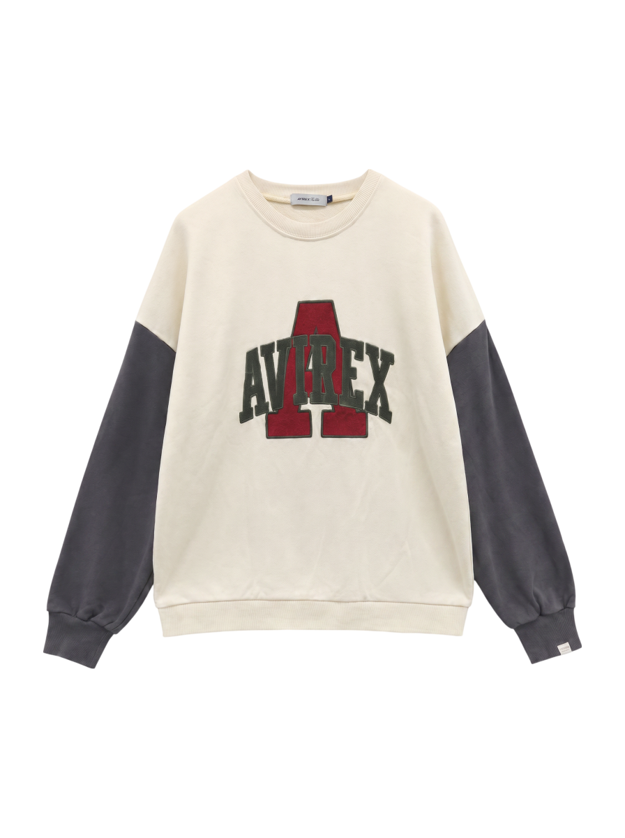 AVIREX / C/LOGO WAPPEN SWEAT PULLOVER/ロゴワッペンスウェットプルオーバー