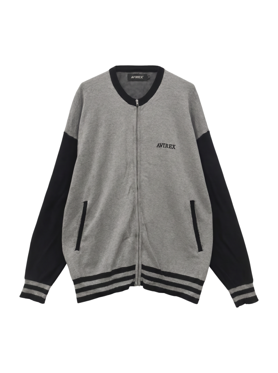 AVIREX / 《直営店限定》RIB LINE ZIP KNIT/ リブラインジップニット