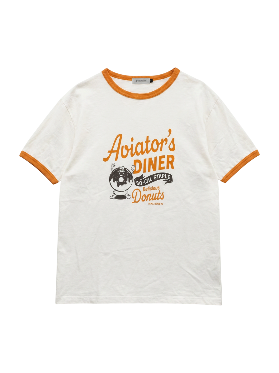 AVIREX / DONUT PRINT RINGER T-SHIRT/ドーナツプリント リンガーTシャツ