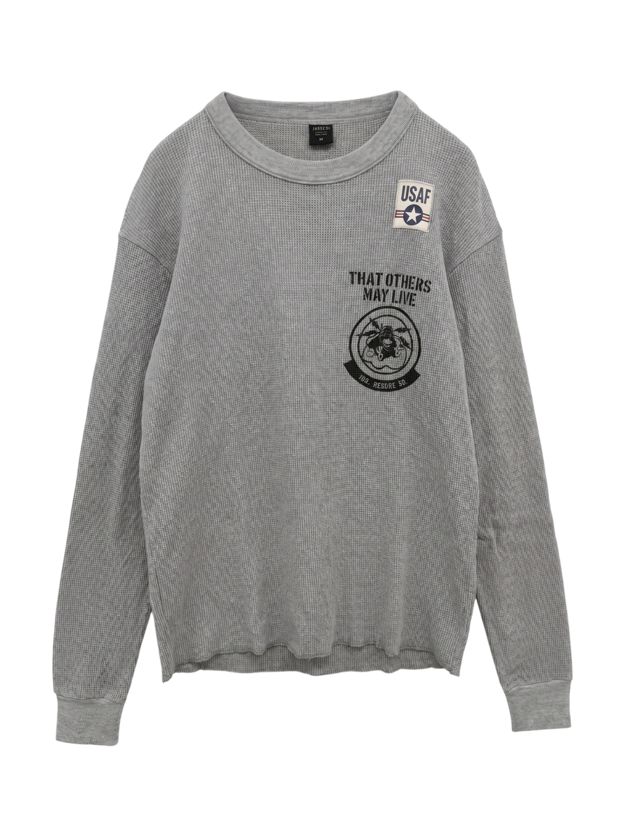 AVIREX / L/S WAFFLE T-SHIRT N.Y A.N.G