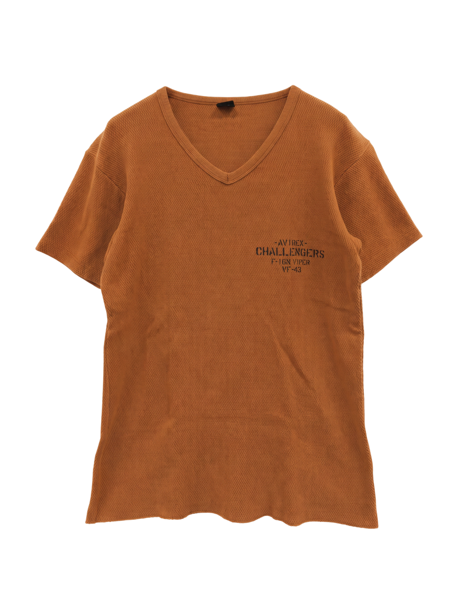 AVIREX / 【直営店舗限定】ハニカムワッフル Vネック Tシャツ チャレンジャース