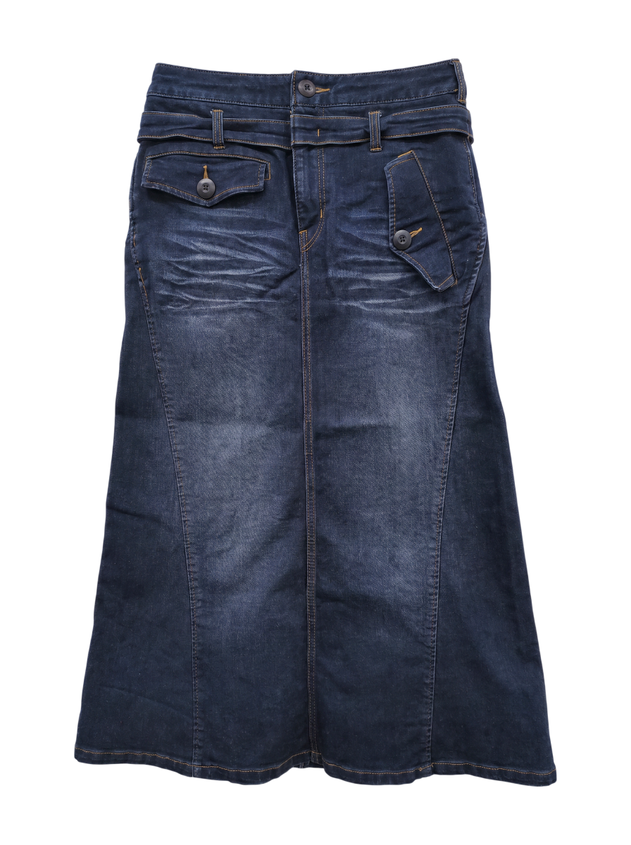 AVIREX / サテンストレッチ マーメイドロングスカート/SATIN STRETCH MERMAID LONG SKIRT