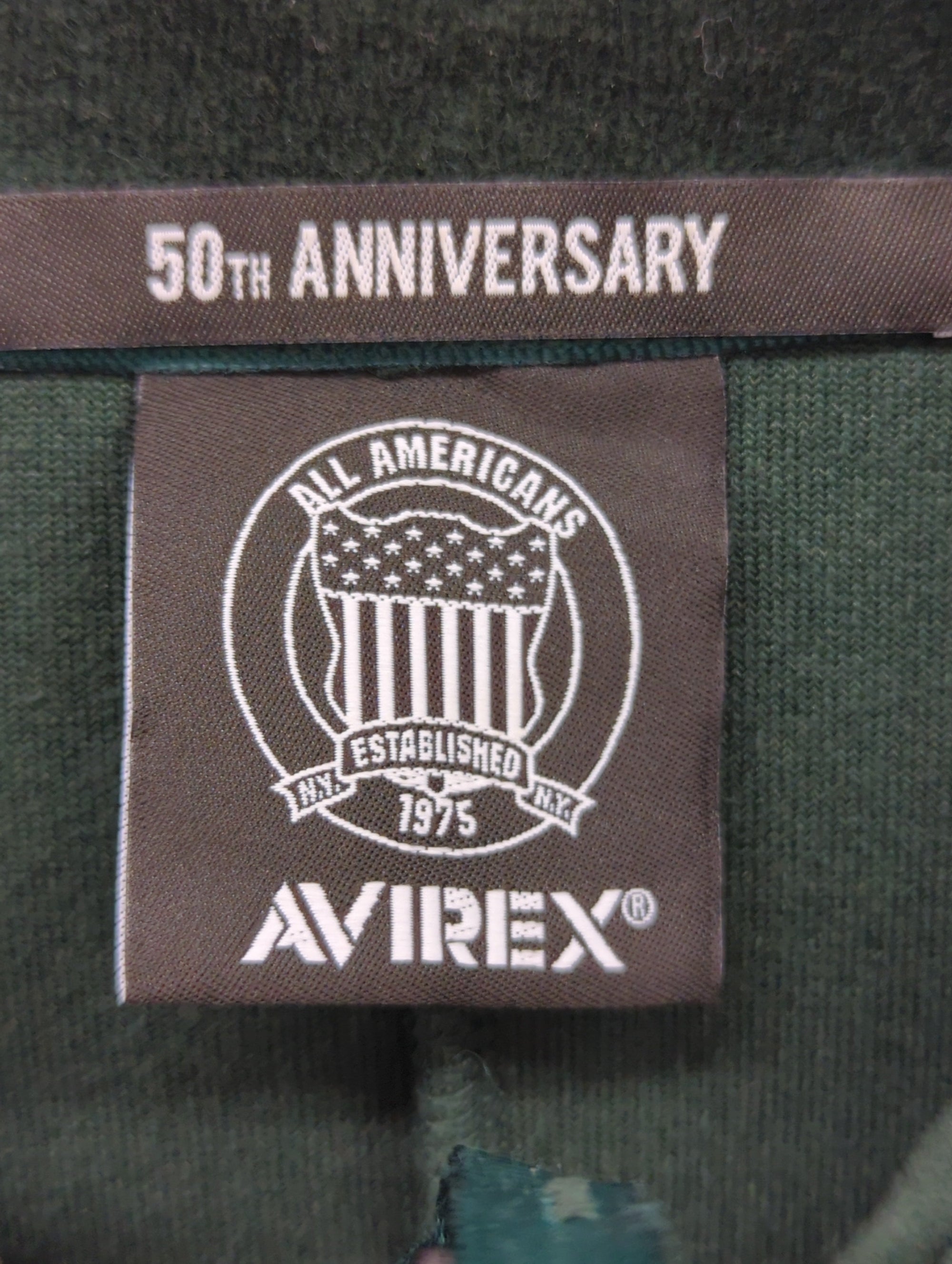 AVIREX / VELOUR RAGLAN SLEEVE STAND ZIP A.C.D