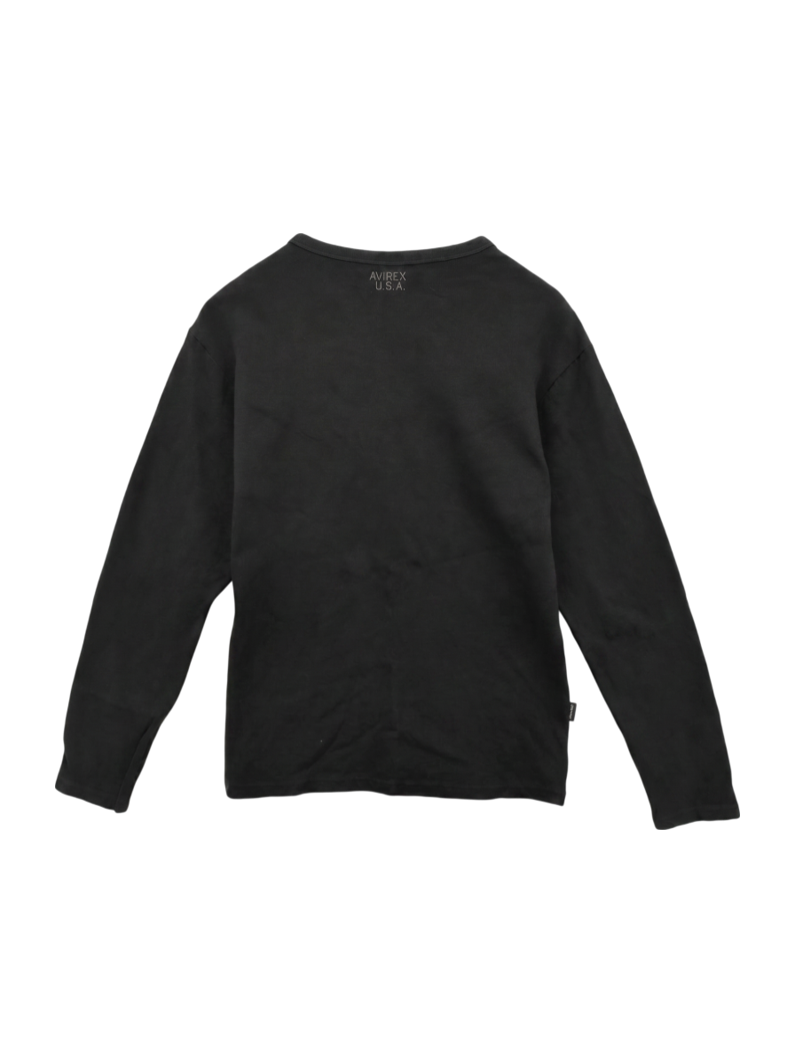 AVIREX / 《DAILY/デイリー》RIB L/S CREW NECK T-SHIRT/リブ 長袖 クルーネック Tシャツ デイリーウェア