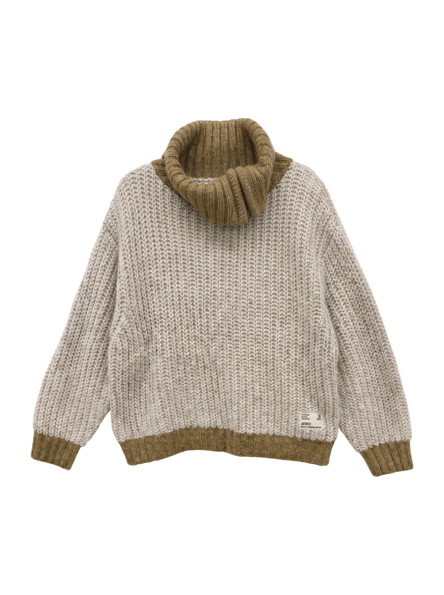 AVIREX / TURTLE MELANGE KNIT TOPS/ タートルメランジニットトップス