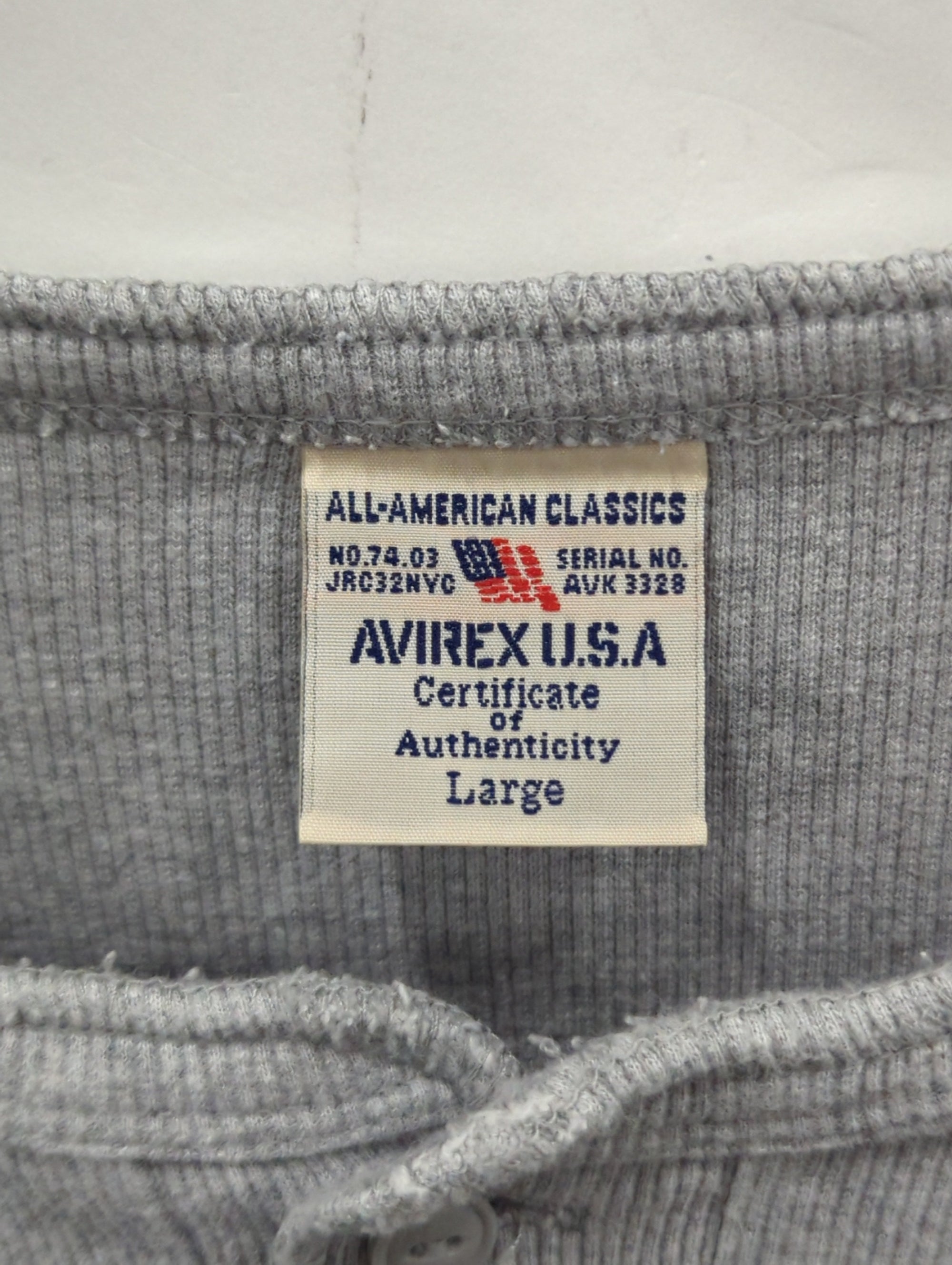 AVIREX / 《DAILY/デイリー》RIB L/S HENLEY NECK T-SHIRT/リブ 長袖 ヘンリーネック Tシャツ デイリーウェア