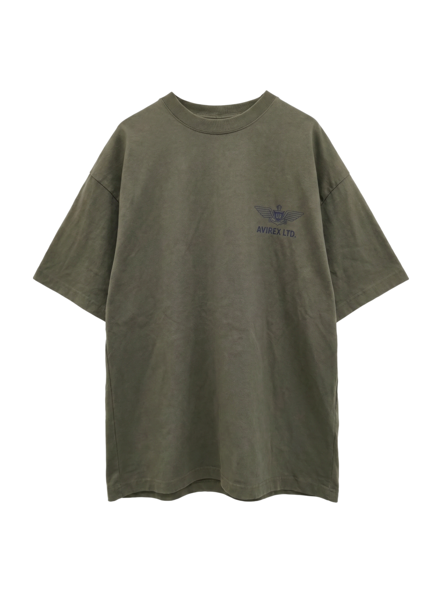 AVIREX / NAS JAX PATROL SQ. PATCH T-SHIRT / NAS JAX パトロール スコードロン パッチ Tシャツ