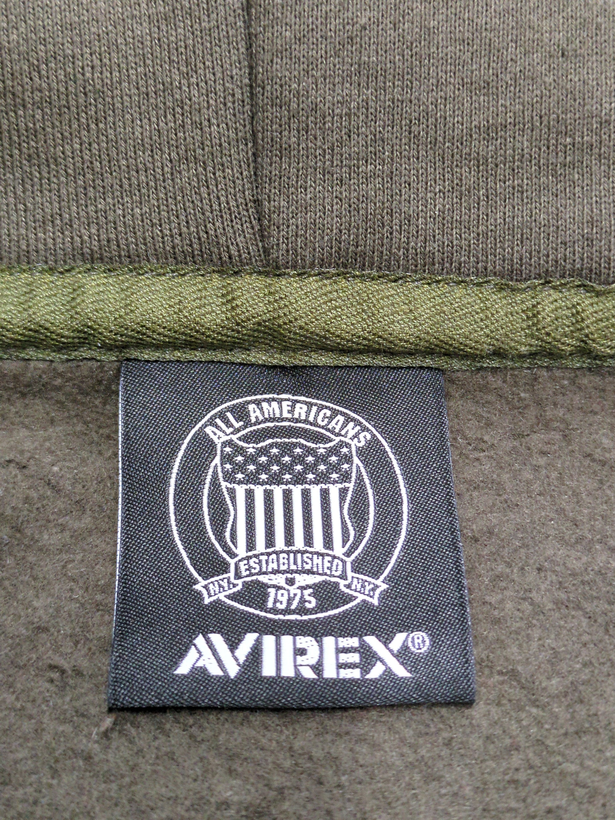 AVIREX / VARSITY LOGO SWEAT ZIP UP PARKA /バーシティ ロゴ スウェット ジップアップ パーカー